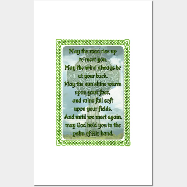 Green Irish Blessing Wall Art by Packrat